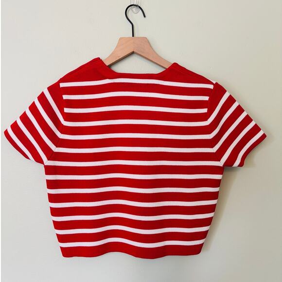 Zara Nautical Crop Top Size Large - Picture 3 of 7